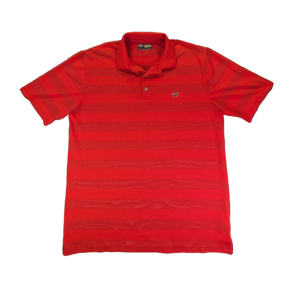 Callaway Opti-Dri Polo Shirt Large Men's Performance Golf Short Sleeve Red - Picture 1 of 7